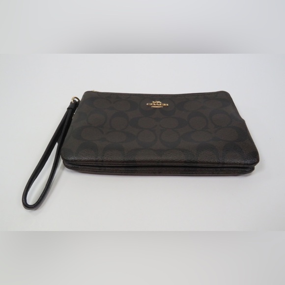NWOT Coach Large Double Zip Signature Wristlet/Clutch - Picture 5 of 6